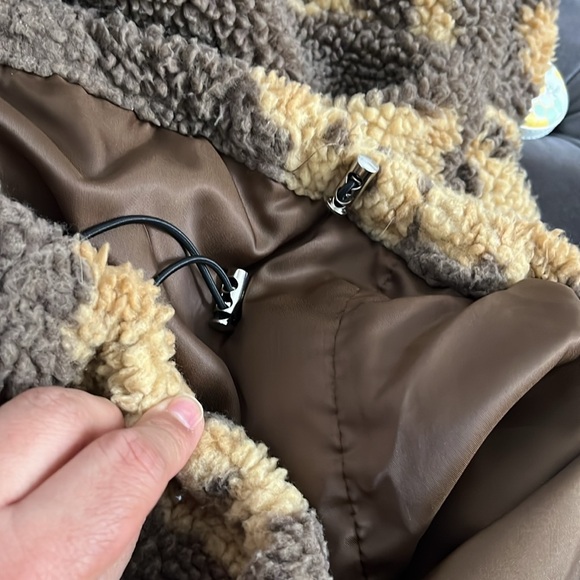 Aelfric Eden Teddy Bear 1/4 Zip Sherpa Fuzzy Hoodie - Picture 4 of 6